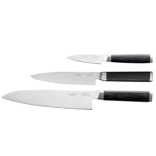 Scanpan Maitre D 3 Piece Chef Knife Set | Paring Utility Chef 3pc