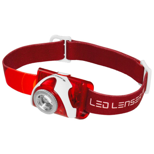 NEW LED LENSER SEO5 HEAD TORCH 180 LUMENS SEO 5 HEADLAMP RED