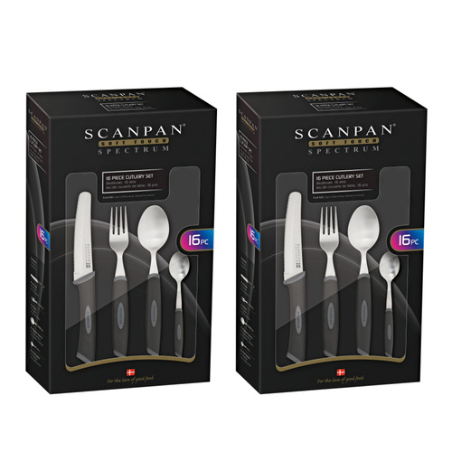 Scanpan Spectrum 32pc Kitchen Cutlery Set 32 Piece | Black