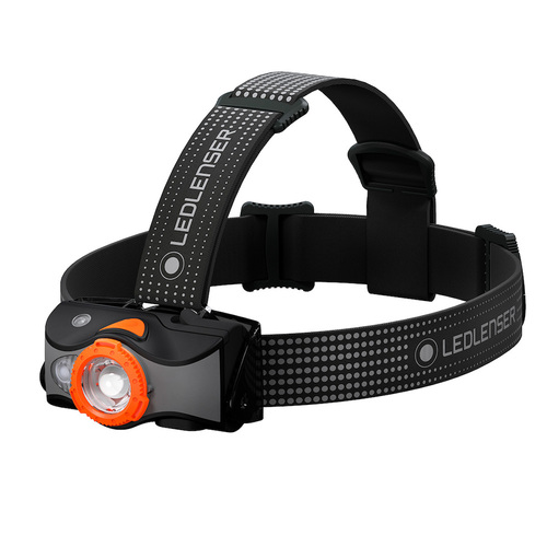 NEW LED LENSER MH7 HEAD TORCH 600 LUMENS HEADLAMP BLACK & ORANGE