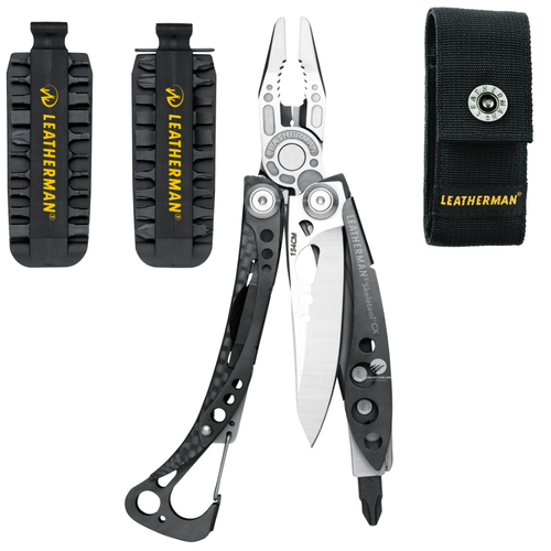 LEATHERMAN SKELETOOL CX STAINLESS STEEL MULTI-TOOL + NYLON SHEATH + BIT KIT