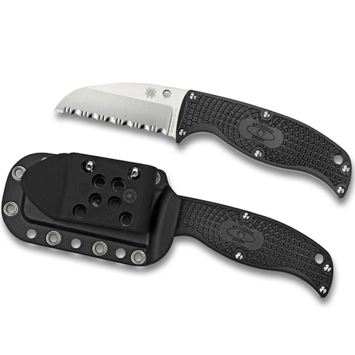 ENUFF LIGHTWEIGHT BLACK SHEEPSFOOT - SERRATED BLAD FB31SBK SPYDERCO