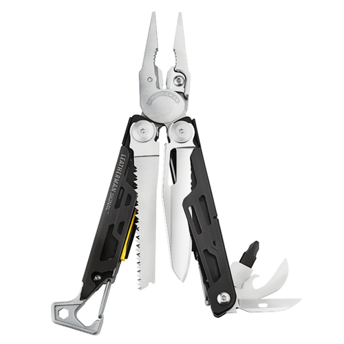 LEATHERMAN SIGNAL SURVIVALIST STAINLESS MULTITOOL + SHEATH FIRE STARTER