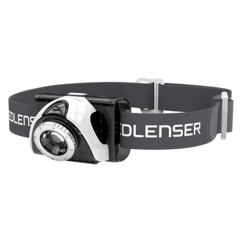 NEW LED LENSER SEO5 HEAD TORCH 180 LUMENS SEO 5 HEADLAMP GREY