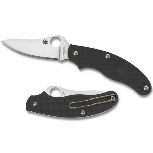 UK Penknife Lightweight Black SLIPIT/Leaf Shape-Pl C94PBK SPYDERCO