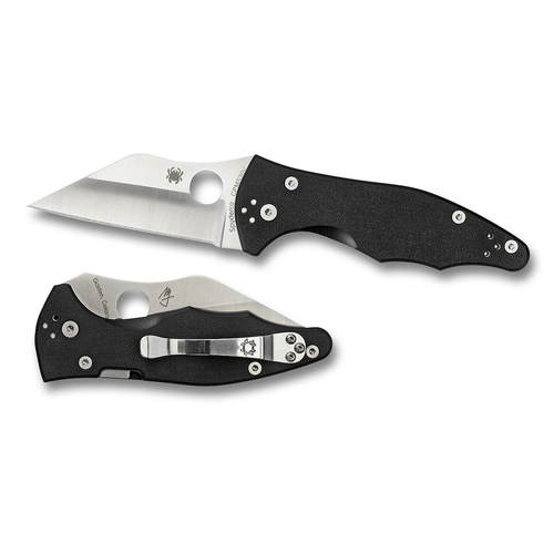 Spyderco Yojimbo 2 G-10 Folding Knife Black  - Plain blade YSC85GP2