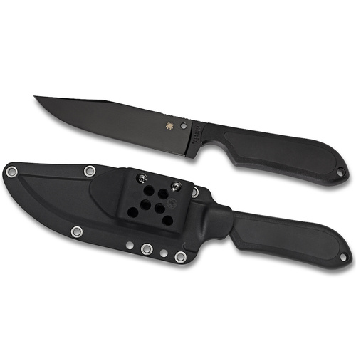NEW SPYDERCO STREET BOWIE - PLAIN BLACK BLADE FB04PBB