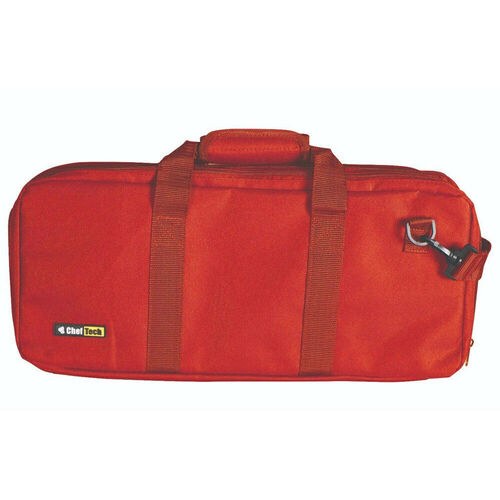 ChefTech 18 Pocket Knife Roll Storage Knives Bag w/ Strap Red
