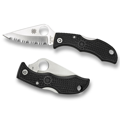 SPYDERCO LADYBUG 3 LIGHTWEIGHT BLACK - SERRATED BLADE LBKS3 