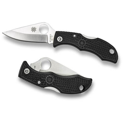 Spyderco Ladybug 3 Lightweight Black - Plain Blade Folding Knife YSLBKP3