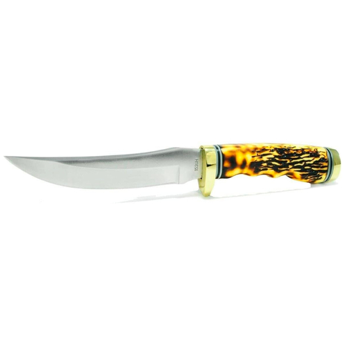 Schrade Uncle Henry 153UH Golden Spike 5 Inch Fixed Blade Knife with Leather Sheath
