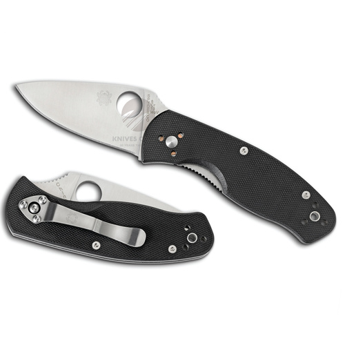 NEW SPYDERCO PERSISTENCE G-10 BLACK PLAIN BLADE FOLDING KNIFE C136GP