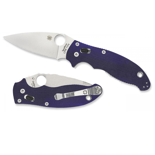 SPYDERCO MANIX 2 G-10 S110V DARK BLUE PLAIN BLADE KNIFE YSC101GPDBL2
