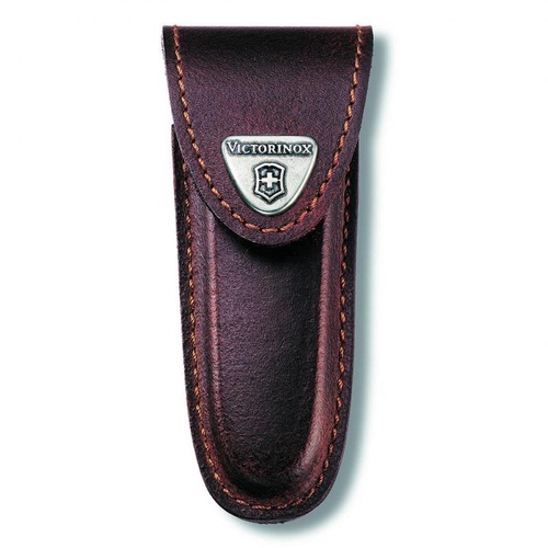 NEW VICTORINOX SWISS ARMY KNIFE LEATHER POUCH 2-4 LAYERS | BROWN
