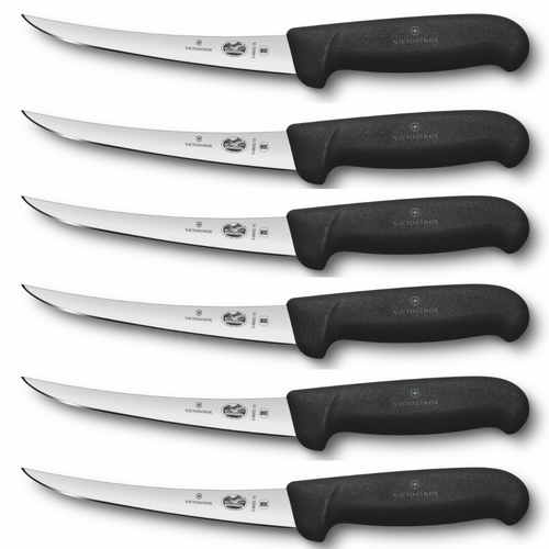 Victorinox 15cm Curved Narrow Butcher Boning Knife 5.6603.15 - Set of 6