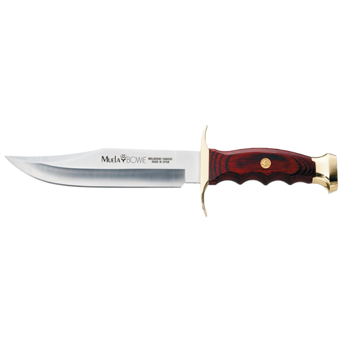 NEW MUELA BOWIE 18 HUNTING FISHING KNIFE - CORAL WOOD HANDLE