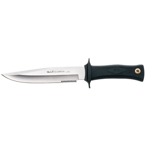 MUELA SCORPION 18W HUNTING KNIFE - BLACK RUBBER HANDLE