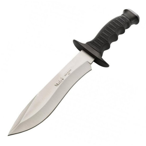 MUELA TACTICAL 18 HUNTING FISHING KNIFE - BLACK ZAMACK / RUBBER HANDLE