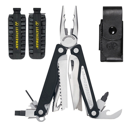 NEW LEATHERMAN CHARGE ALX MULTITOOL + SHEATH NYLON OR LEATHER + 42 BIT KIT [Sheath: Leather]