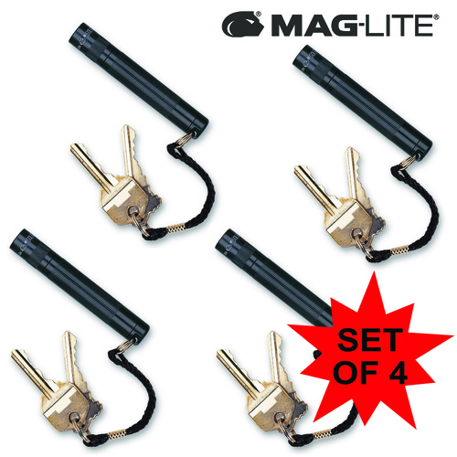 MAGLITE 4 X SOLITAIRE FLASHLIGHT BLACK MADE IN USA