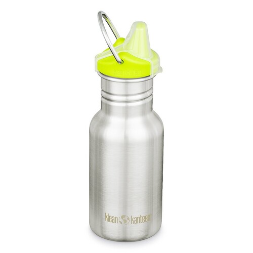 Klean Kanteen 12oz / 355ml Kid Classic Narrow w/ Sippy Cap Water Bottle Brushed Stainless