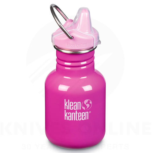 KLEAN KANTEEN KIDS SIPPY 355ML 12OZ BUBBLEGUM PINK DRINK BOTTLE BPA FREE
