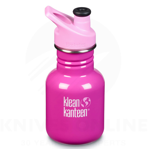 KLEAN KANTEEN KIDS SPORTS 355ML 12OZ BUBBLEGUM PINK DRINK BOTTLE BPA FREE