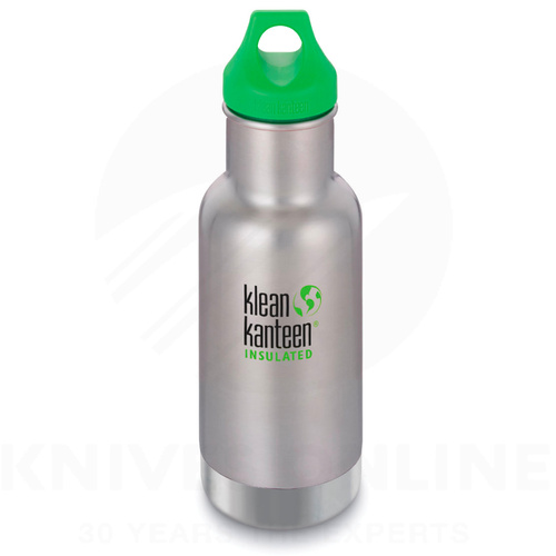 KLEAN KANTEEN KIDS LOOP CAP 355ML 12OZ STAINLESS INSULATED CLASSIC BOTTLE 