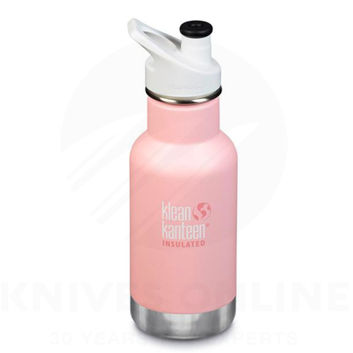 KLEAN KANTEEN KIDS SPORTS CAP 355ML 12OZ PINK BALLET SLIPPER INSULATED CLASSIC BOTTLE