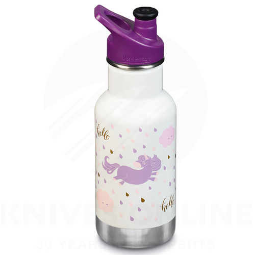 KLEAN KANTEEN KIDS SPORTS CAP 355ML 12OZ UNICORN LEAP INSULATED CLASSIC BOTTLE
