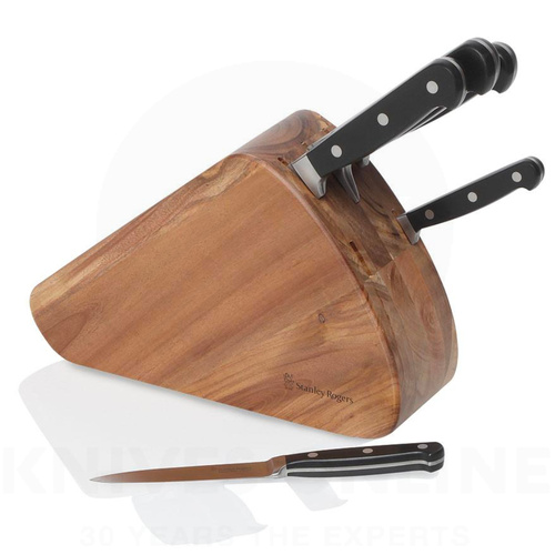 STANLEY ROGERS PROVINCIAL 6PC ACACIA KNIFE BLOCK 6 PIECE STAINLESS STEEL