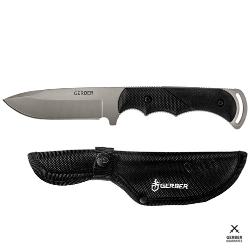 GERBER FREEMAN GUIDE DROP POINT FINE EDGE FIXED BLADE KNIFE & SHEATH 31000588