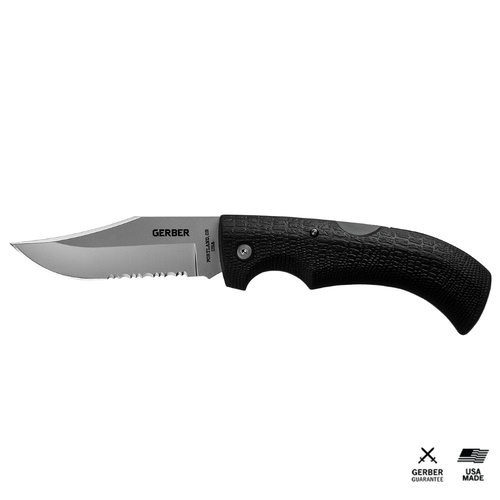 GERBER GATOR CLIP POINT SERRATED FOLDING KNIFE 46079