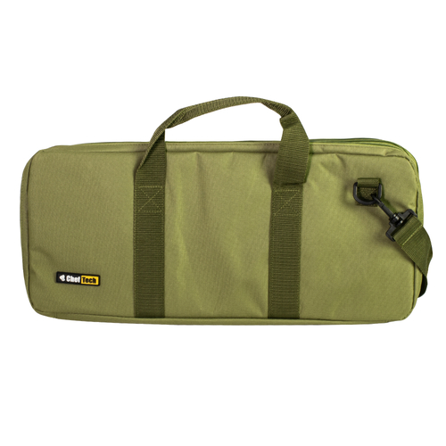 NEW CHEFTECH CHEF KNIFE ROLL BAG FITS 18 PIECES WITH HANDLES | OLIVE