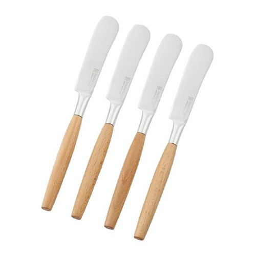STANLEY ROGERS 50734 WOODEN HANDLE STAINLESS BLADE CHEESE SREADERS 4 PC SET
