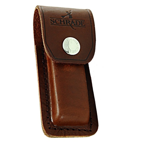 NEW SCHRADE LARGE BROWN LEATHER SHEATH YULS2
