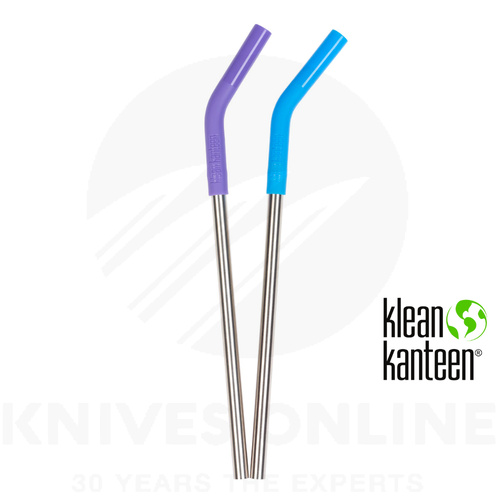 KLEAN KANTEEN 2 PACK STEEL STRAW SET 6130 COLOUR PINTS + TUMBLERS 8MM
