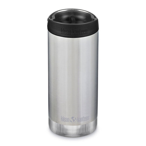 Klean Kanteen 12oz 355ml TKWide Insulated W/ Cafe Cap Bottle Brushed Stainless