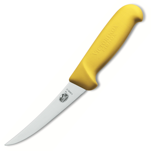 VICTORINOX FIBROX CURVED NARROW BONING 12CM BUTCHER KNIFE 5.6608.12 YELLOW