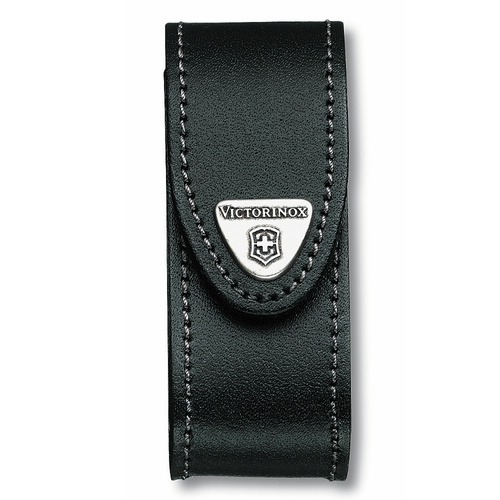 VICTORINOX SWISS ARMY 2-4 LAYER LEATHER POUCH BLACK SUITS CLIMBER HUNTSMAN