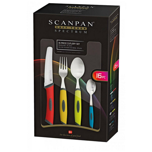 Scanpan Spectrum 16pc Kitchen Cutlery Set 16 Piece | Colour