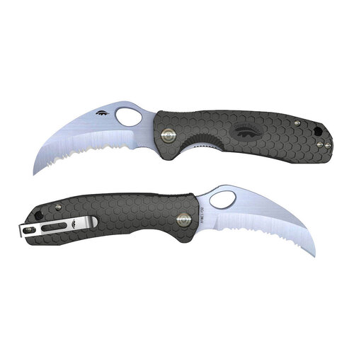 Honey Badger Claw Large Serrated Blade Folding Pocket Knife | Black