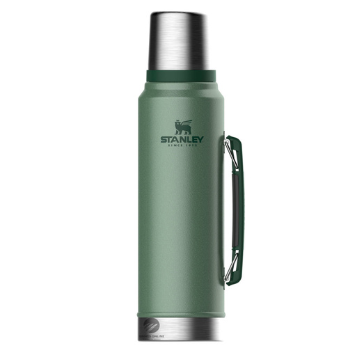 Stanley Classic Vacuum Insulated Flask Thermos 1L Bottle - Hammertone Green
