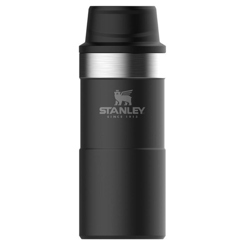 STANLEY CLASSIC 350ML 12OZ INSULATED TRIGGER ACTION TRAVEL MUG - BLACK