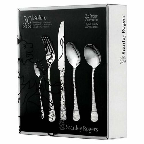 Stanley Rogers 30 Piece Stainless Steel Bolero 30pc Cutlery Set