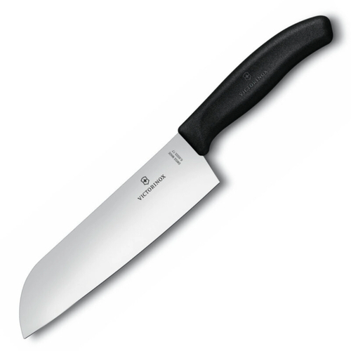 Victorinox Santoku Knife Wide Blade 17cm | Black 6.8503.17G