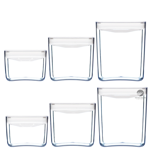 NEW CLICKCLACK 6 PIECE PANTRY SMALL CUBE BOX SET CONTAINER SET AIR TIGHT 6PC