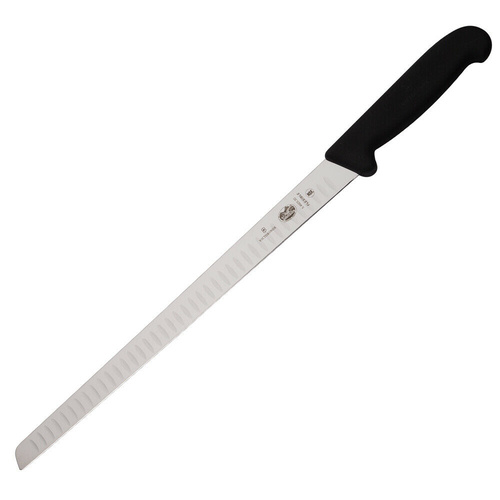 Image result for Victorinox Salmon Knife Fluted Edge 30cm - Black