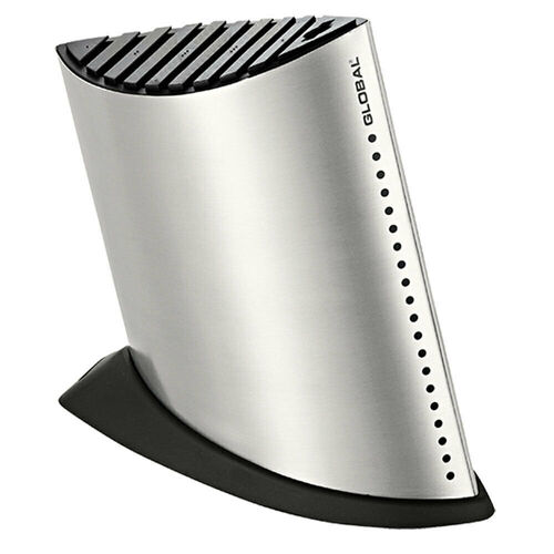 Global Ship Shape 9 Slot Knife Holder Block | Stainless