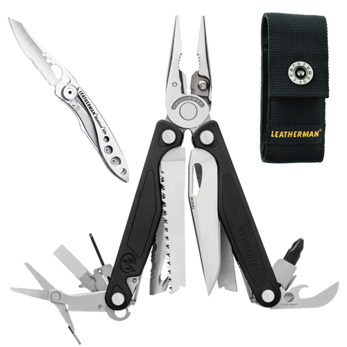 Leatherman Charge + Plus Stainless Steel Multi Tool & Nylon Sheath & Skeletool Kb